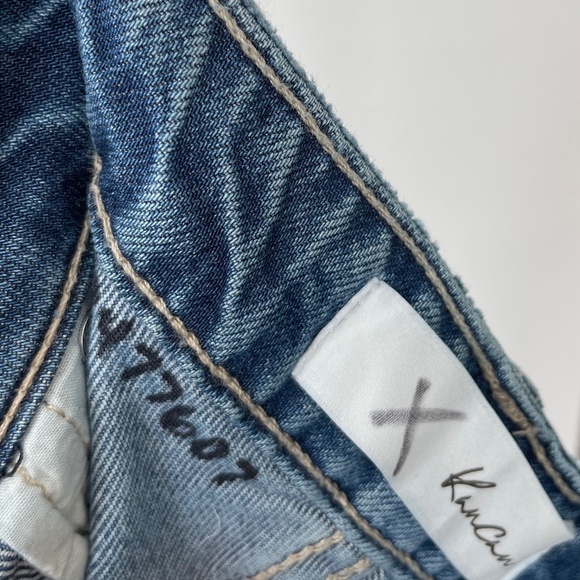 Kancan 90s Distressed Wide Leg Jeans Boyfriend High Waisted - Picture 9 of 11